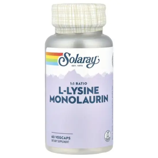 Solaray L-Lysine Monolaurin, 1:1 Ratio, 60 VegCaps image {4}