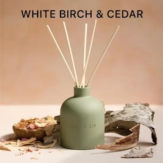 Craft & Kin Reed Diffuser Set White Birch & Cedar 6.7oz image {7}