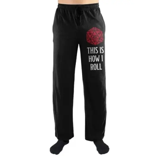 Mens Dungeons and Dragons Black Pajamas Dungeons and Dragons Sleep Pajama Pants image {2}