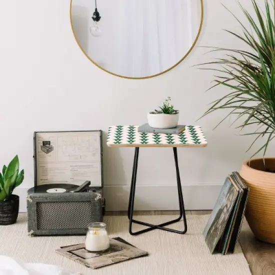Maritza Lisa Retro Floral Pattern Side Table - Deny Designs image {3}