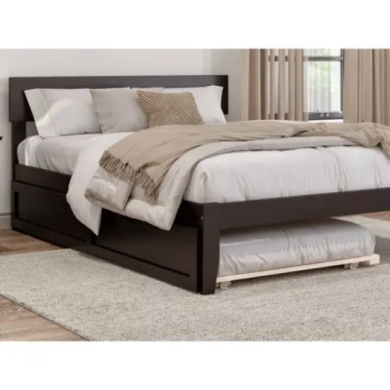 Twin Trundle Bed Espresso - AFI image {1}