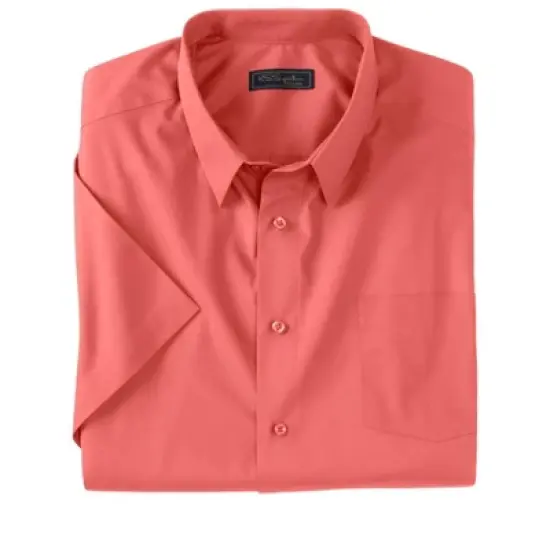 KS Signature by KingSize Men's Big & Tall  Wrinkle Free Short-Sleeve Dress Shirt image {9}