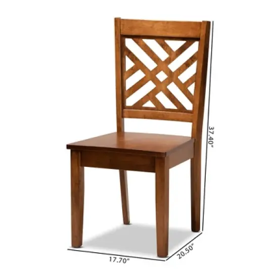 Caron Wood Dining Chair Set - Baxton Studio image {6}