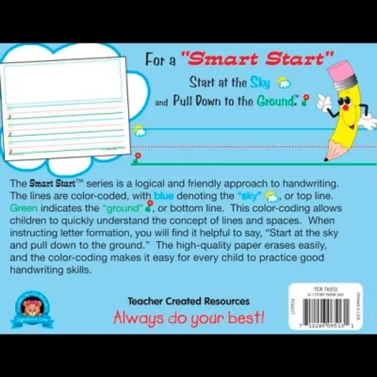 Teacher Created Resources Smart Start Story Paper, Grade K to 1, 1 Inch Rule, 11 x 8-1/2 Inches, 360 Sheets image {1}