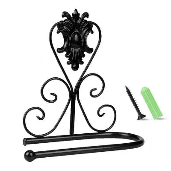 Unique Bargains Wall Rack Stand Toilet Paper Roll Holder for Bathroom image {1}