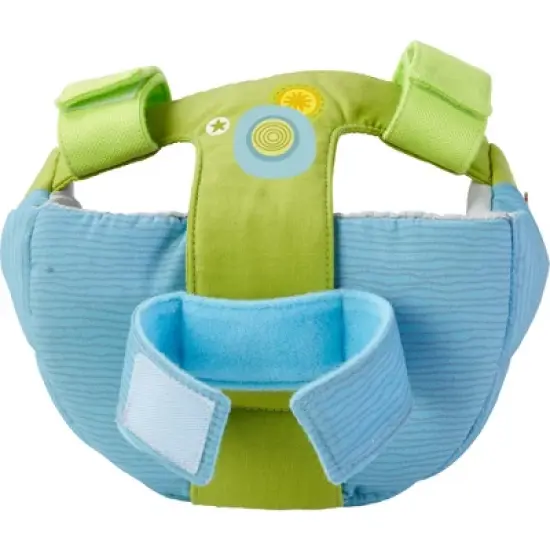 HABA Soft Doll's Bike Seat Blue & Green - Attaches to Handlebars with Hook & Loop Attachment (Scooters Trikes & Bicycles) image {1}