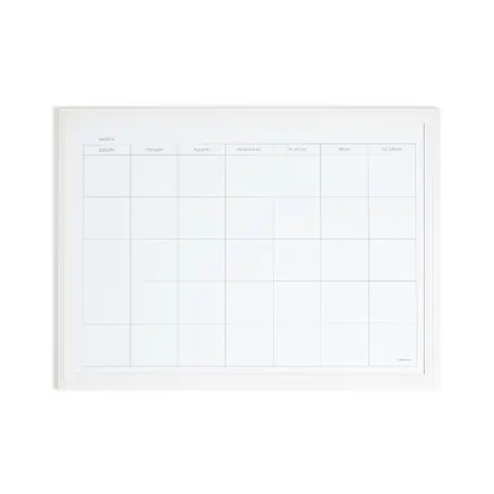 U Brands 17"x23" Thin D&eacute;cor Frame Dry Erase Calendar White image {1}