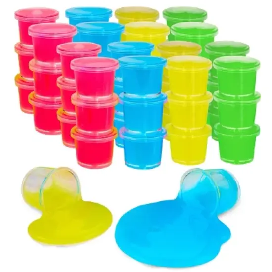 Playbees Mini Glow in The Dark Slime - 48 Pack image {7}