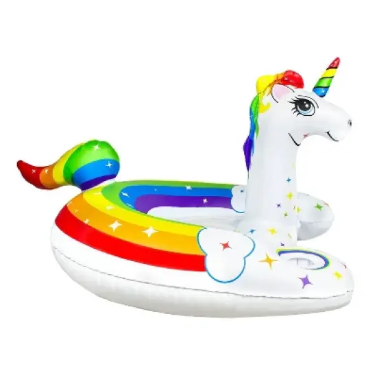 Poolmaster Rainbow Unicorn Inflatable Swimming Pool Float image {12}