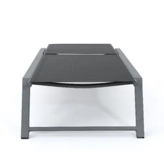 Classic 2-Pack Aluminum Patio Chaise Lounges with Adjustable Mesh Seats, Outdoor Chair -Christopher Knight Home Outdoor Furniture image {7}