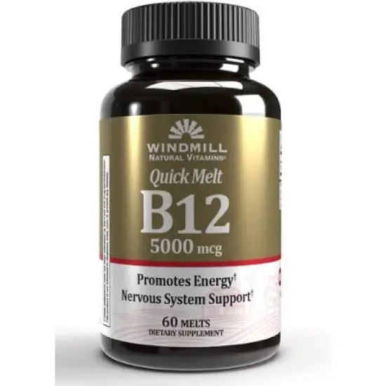 Windmill Quick Melt Vitamin B-12 5000 MCG Dietary Supplement 60 Ct image {4}
