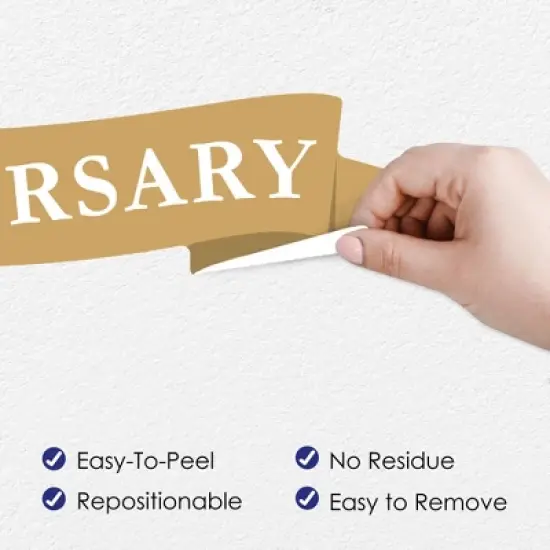 Big Dot of Happiness We Still Do - 50th Wedding Anniversary - Peel and Stick Anniversary Party Decoration - Wall Decals Backdrop image {2}