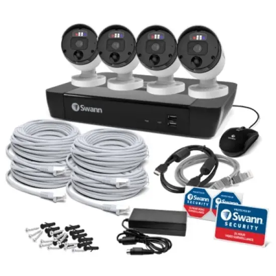 Swann NVR Security System, Round Enforcer Bullet Cameras, 88980 Hub, Black image {8}