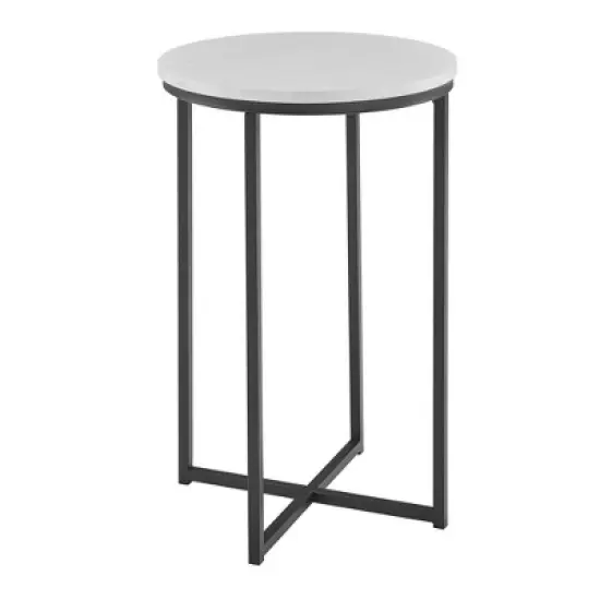 Vivian Glam X Leg Round Side Table - Saracina Home image {2}