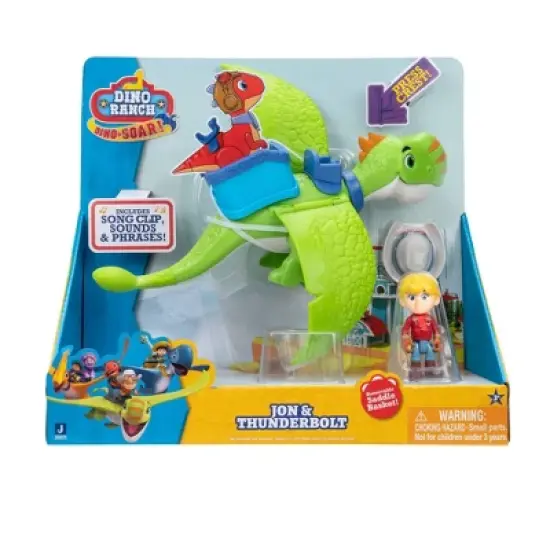 Dino Ranch Jon and Flying Thunderbolt Figures image {6}