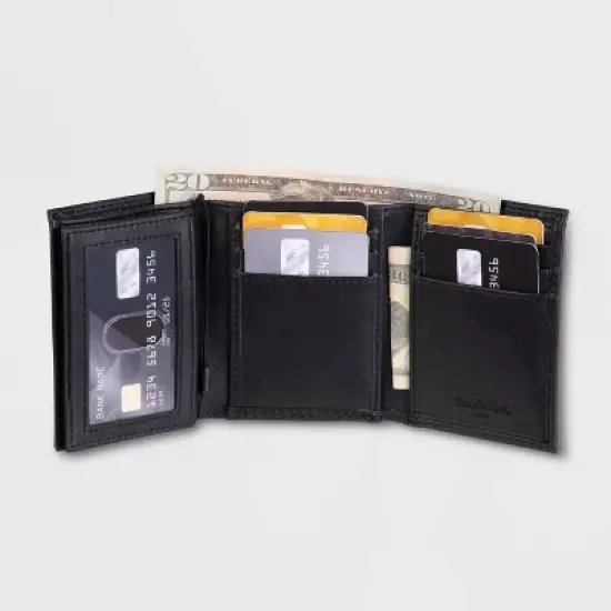 RFID Extra-Capacity Trifold Wallet - Goodfellow & Co&trade; Black One Size image {3}