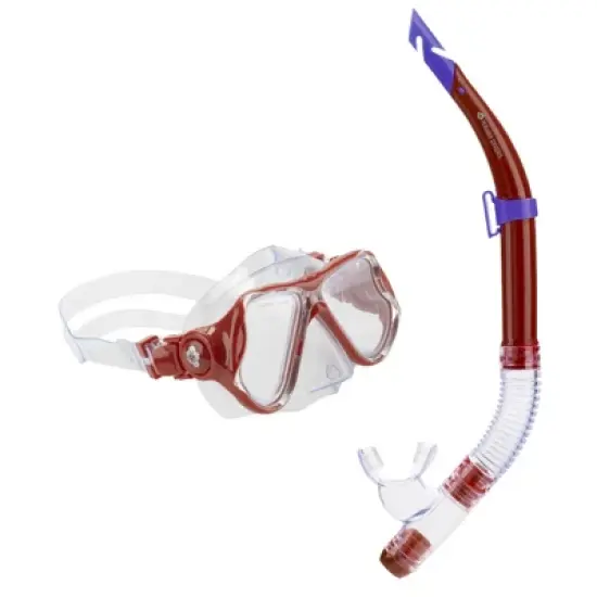 Hawaii Divers Manta Ray Adult Snorkel Combo &ndash; Red (Unisex) image {5}