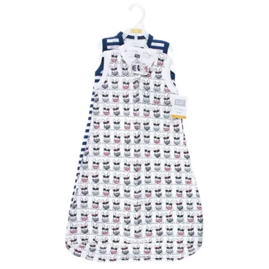 Hudson Baby Infant Boy Interlock Cotton Sleeveless Sleeping Bag, French Dog image {1}