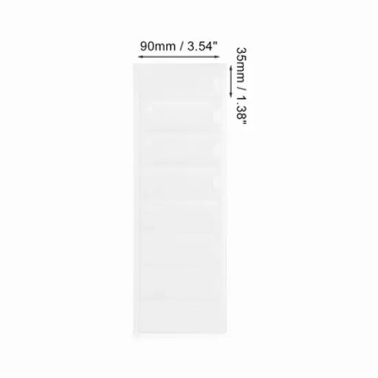 Vertical Label Holder 3.54"x1.38" Clear 40 Pcs image {1}