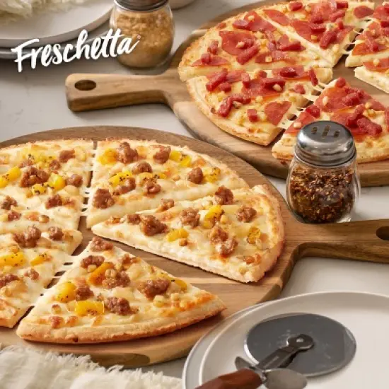Freschetta Garlic Duo Sausage Frozen Pizza - 20.35oz image {3}