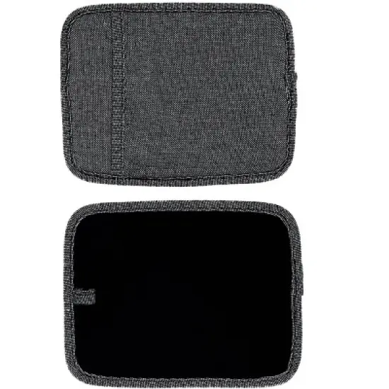 Home Mart Goods Black Heat Resistant Thick Soft Quilted Lining Kitchen Oven Pot Holders With Neoprene and Cotton Non-slip - 2 Pack image {2}