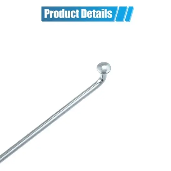 Unique Bargains 14G J Bend Bicycle Galvanized Spokes 290mm 11.42" Spokes with Nipples Silver Tone 12 Pcs image {4}