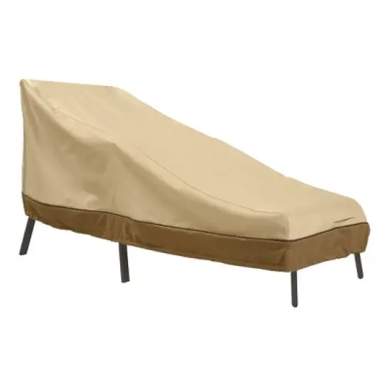 Classic Accessories Veranda Water-Resistant Patio Chaise Lounge 1pc Furniture Cover Beige image {11}