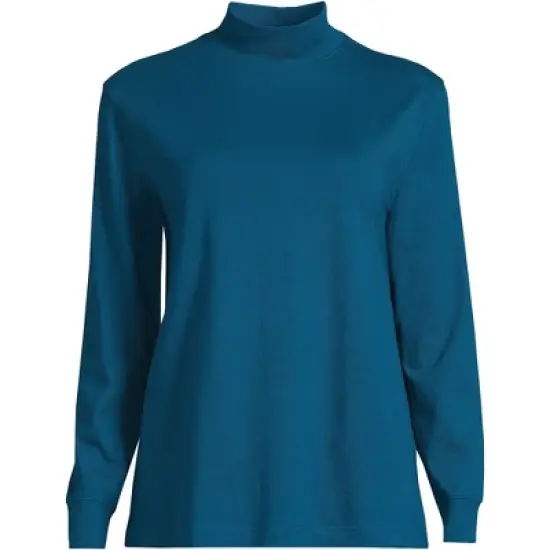 Lands' End Women's Plus Size Long Sleeve Super T Mock image {14}