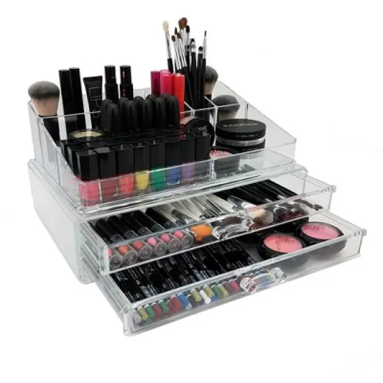 OnDisplay 2-Tier Deluxe Tiered Acrylic Cosmetic/Jewelry Organizer image {5}
