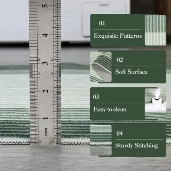 Modern Abstract Area Rug Machine Washable Rug for Living Room, Non-Slip Non Shedding Gradient Soft Carpet, Low Pile Indoor Foldable Printed Rug image {11}