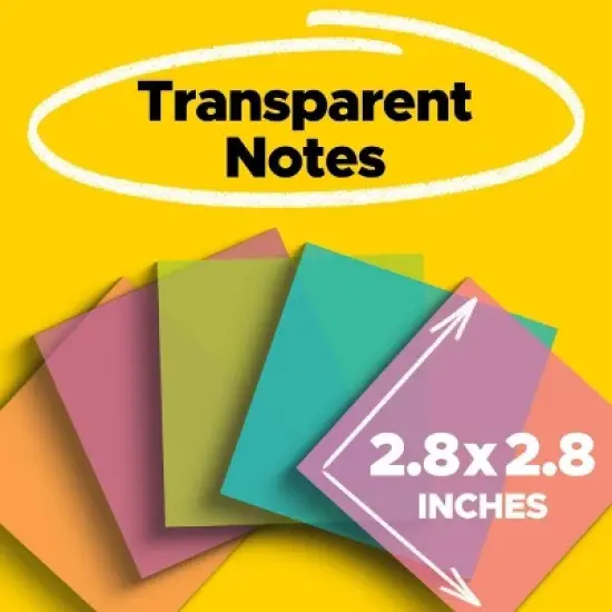 Post-it 5pk Transparent Sticky Notes image {2}
