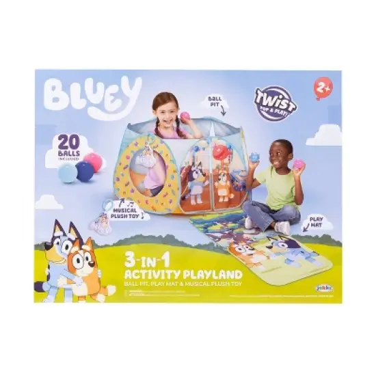 Bluey Ballpit Arena with 20 balls and mat with sounds image {10}
