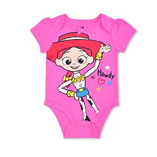 Disney Girl's 3-Pack Toy Story Character Print Baby Bodysuit Creeper Set For Infants image {1}