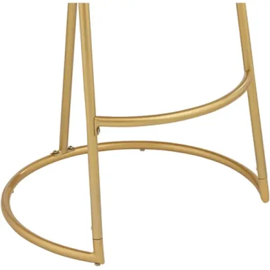 55 Downing Street Gold Swivel Bar Stool 30 1/2" High Industrial Brown Faux Leather Cushion for Kitchen Counter Height Island Home image {4}