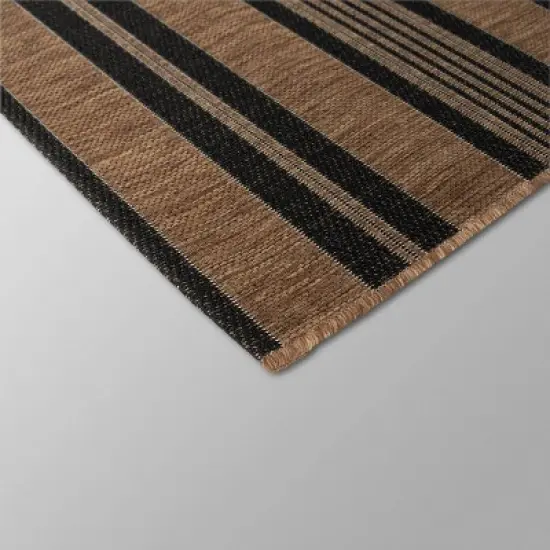 7' x 10' Stripe Outdoor Rug Brown - Threshold&trade; image {2}