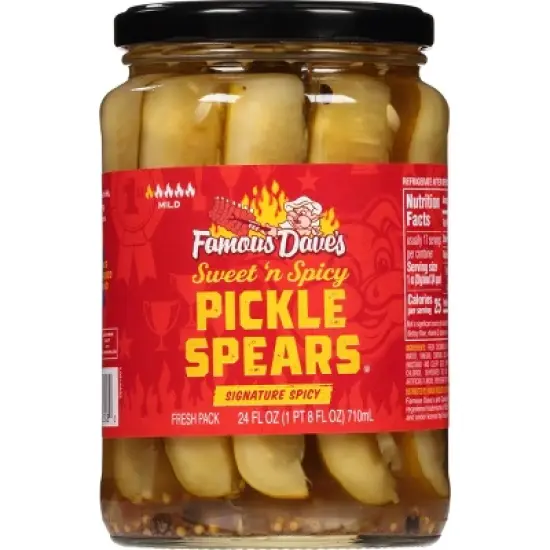 Famous Dave's Signature Spicy Pickle Spears - 24oz image {4}