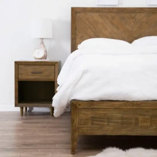 4pc Queen Aurora Mid Century Bedroom Set Brown - Abbyson Living image {3}