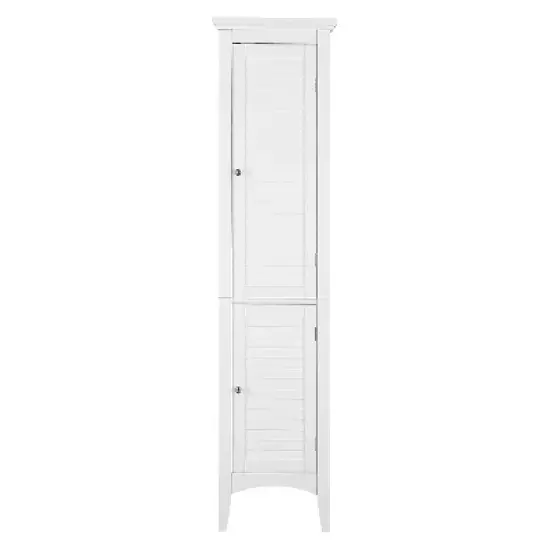 Slone Two Door Shuttered Linen Cabinet - Elegant Home Fashion image {10}