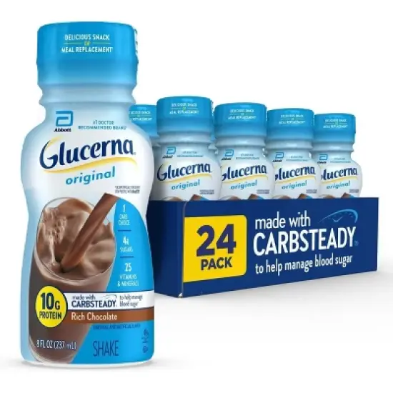 Glucerna Therapeutic Nutrition Shake, Rich Chocolate, 8 fl oz Carton, 24 Count image {6}