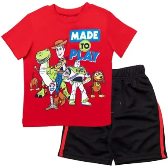 Disney Pixar Toy Story Buzz Lightyear Woody Baby Athletic T-Shirt and Mesh Shorts Outfit Set Infant  image {7}