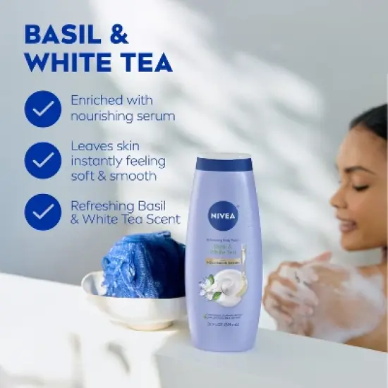 Nivea Basil and White Tea Refreshing Body Wash for Dry Skin - 20 fl oz image {4}