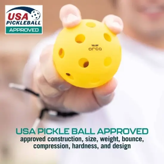 Orca Pi 26 Indoor USAPA Official Size Pickleballs 6pk - Yellow image {5}