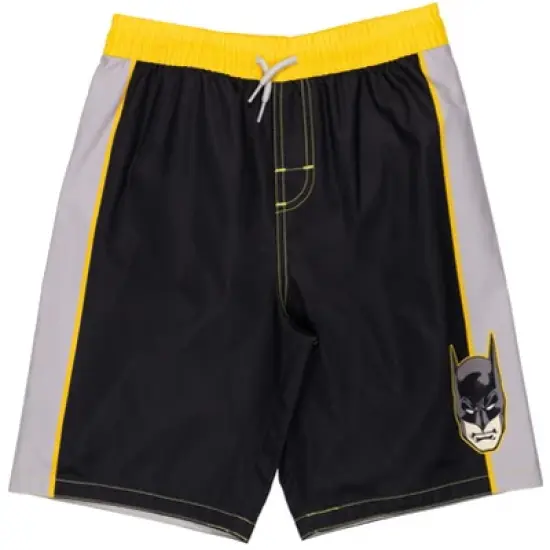 DC Comics Justice League Batman Little Boys Rash Guard and Swim Trunks Outfit Set Little Kid to Big Kid image {3}