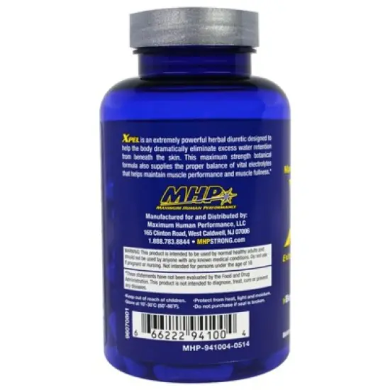 MHP XPEL, Maximum Strength Herbal Diuretic, 80 Capsules image {3}