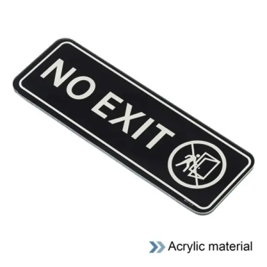 Unique Bargains Acrylic Self-Adhesive Decor Home Business No EXIT Sign image {2}