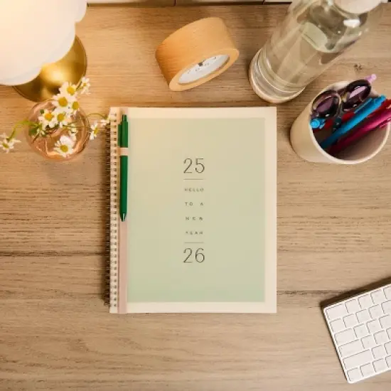 Happy Brands Organized July 2025 - June 2026 Weekly/Monthly Planner 9.37"x11.12" Soft Summer image {16}