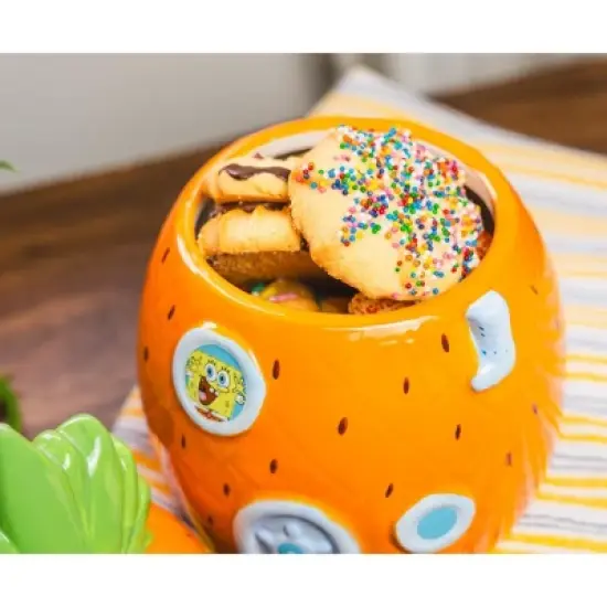 Silver Buffalo Nickelodeon SpongeBob SquarePants Pineapple House Sculpted Ceramic Snack Jar image {7}