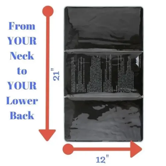 FOMI Large Clay Ice Pack for Back, Neck, Shoulder Pain Relief -21" x 12" image {2}