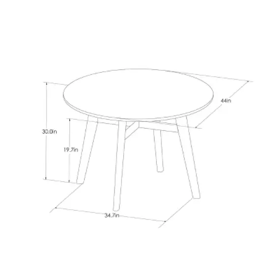 44" Maston Dining Table Round Hazelnut - Threshold&trade; image {7}