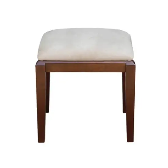 Solid Wood Vanity Bench Brown - International Concepts image {1}